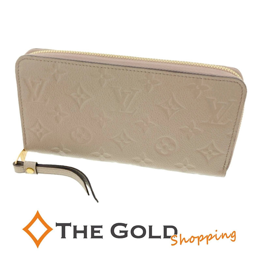 Louis Vuitton Zippy Wallet Monogram Empreinte Leather Tourtrell Round Zipper Tan